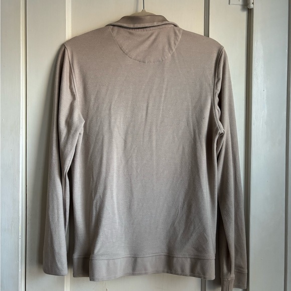 Men's Taupe Zip-Up Sweater - Picture 3 of 3
